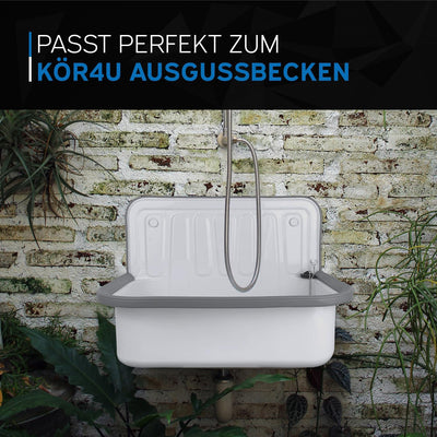 kör4u Alu Rost für Ausgussbecken 50cm, aus robustem Stahl, für Keller, Waschküche, Garten, Garage un