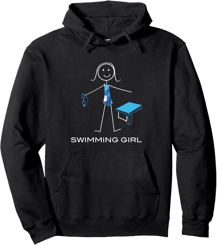 Lustige Frauen schwimmen, schwimmen, Mädchen Schwimmer Pullover Hoodie