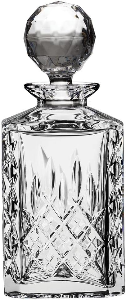 Carafe à Whisky Cristal &2 verres à Whisky dans une boîte de présentation Motif Londres