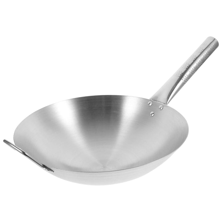 Luxshiny Edelstahl Bratpfanne 30cm Antihaftbeschichtet mit Langem Griff Wok Pfanne Tief Induktion Ge