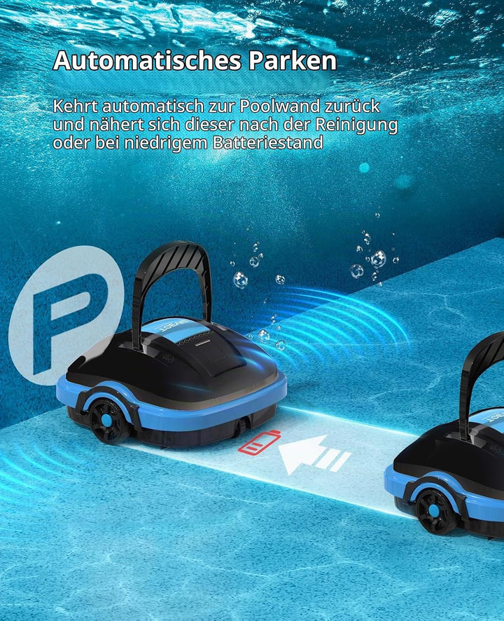 WYBOT Osprey 200 Poolroboter Akku Kabellos Poolsauger Roboter mit Dual Antriebsmotoren,180μm Filtrat