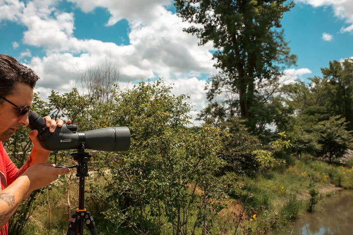 VEO 5 264CO28 - Carbonstativ für Vogelbeobachter - Traglast 8 kg | Mit Säule, 2-Wege-Kugelkopf, Kohl
