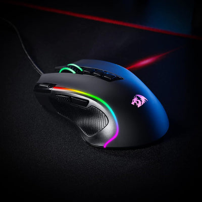 Redragon M612 Predator RGB Gaming Maus, 8000 DPI kabelgebundene optische Gamer-Maus mit 11 programmi