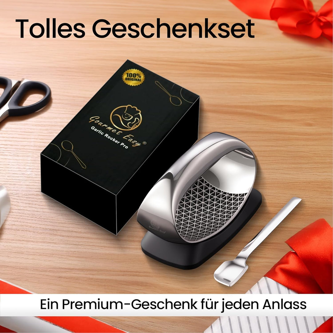 Knoblauchpresse – Knoblauch Wippe mit innovativer 3D-Schneidefunktion | Müheloses Pressen & Einfache