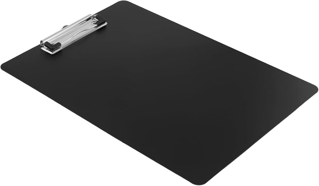 FUNSUEI 15 Stück Kunststoff Klemmbrett A4, 31,5 x 22,5cm Schwarz Schreibbrett für Büro, Lager