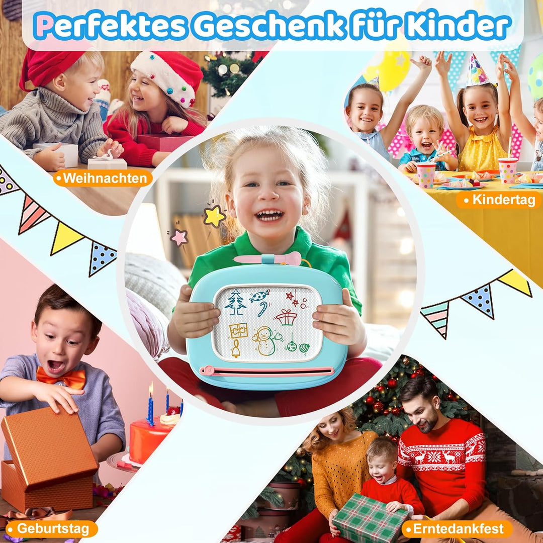 Kikidex Kleinkinder Spielzeug Alter 1-3, Magnetisch Zaubertafel, Mädchen Spielzeug für 1-2 Jahre, Ma