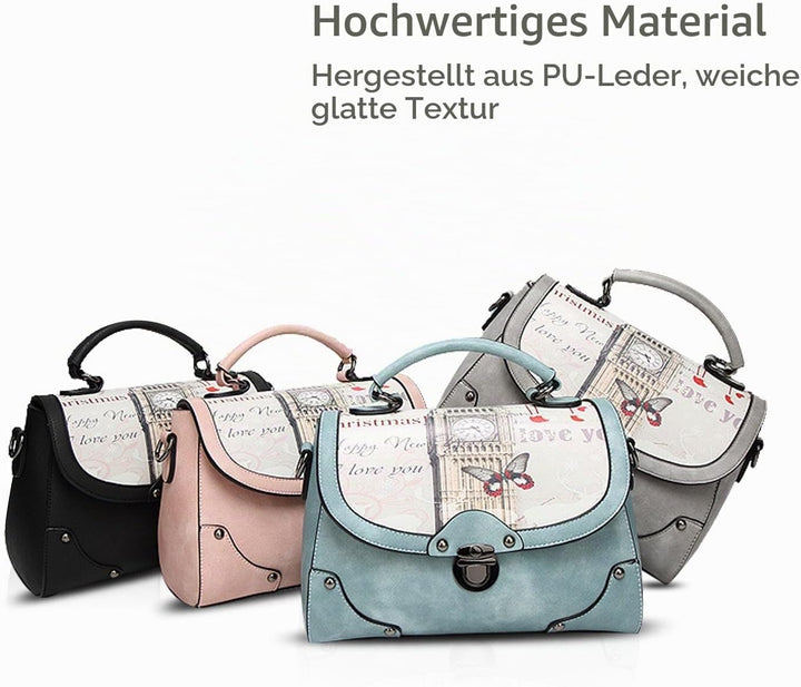 NICOLE&amp;DORIS Elegant Stilvoll Damen Handtaschen Tote Umhängetasche Schultertaschen Henkeltaschen Tas