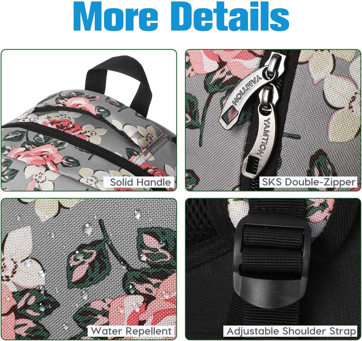 YAMTION Schulranzen Mädchen,Tagesrucksack Frauen Schultasche Damen Rucksack mit Laptopfach für Schul