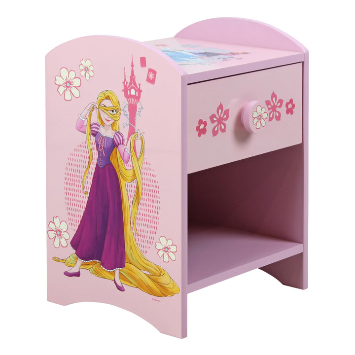 Disney Princess Kinder-Nachttisch, Holzwerkstoff Technisches Holz 15 mm MDF, Light Pink, S Princess