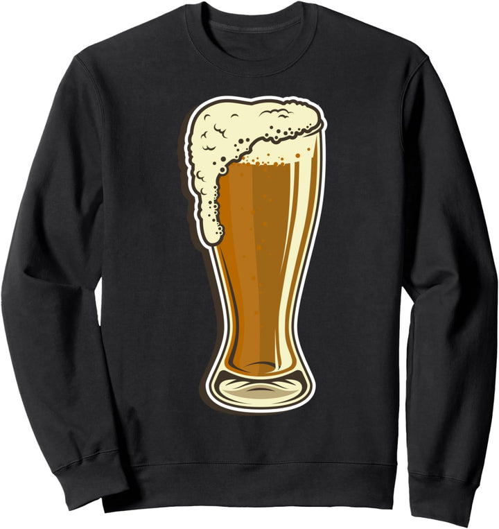 Weizenbierglas mit perfektem Bierschaum Goldgelb Weizenbier Sweatshirt