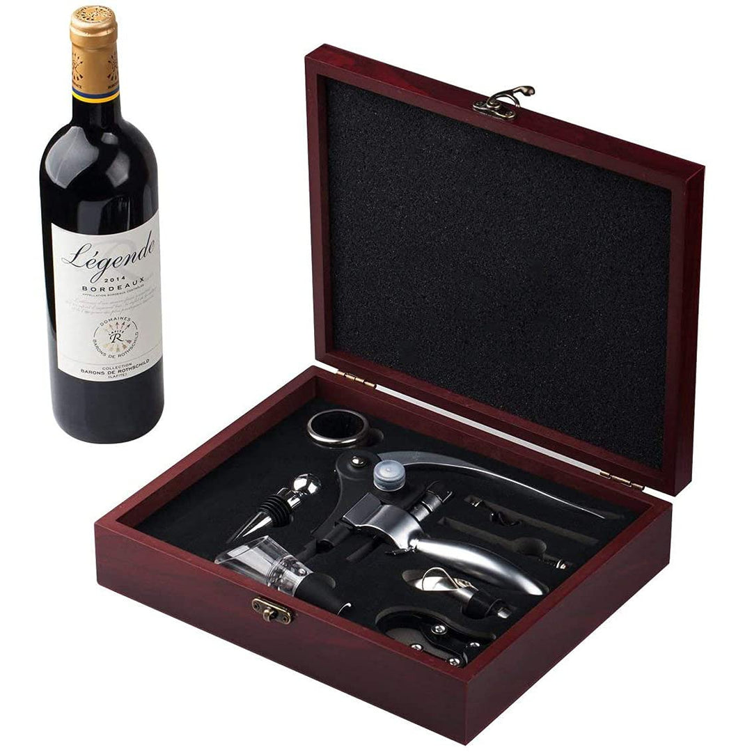 Cooko Korkenzieher, Manueller Wein Öffner Kit mit Belüfter und Ausgiesser,Zink-Legierung Griff Korke