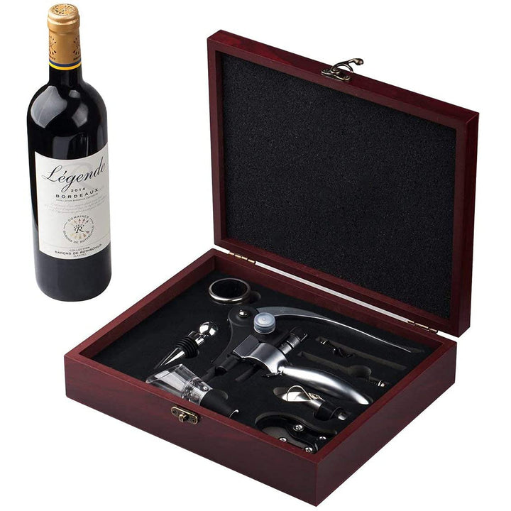 Cooko Korkenzieher, Manueller Wein Öffner Kit mit Belüfter und Ausgiesser,Zink-Legierung Griff Korke