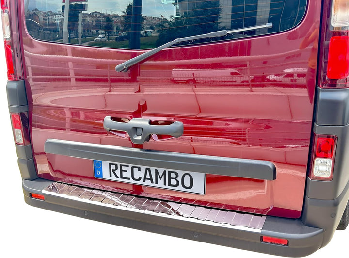 RECAMBO Ladekantenschutz Edelstahl kompatibel für Renault Trafic III | BJ ab 2014 - Hochglanz polier
