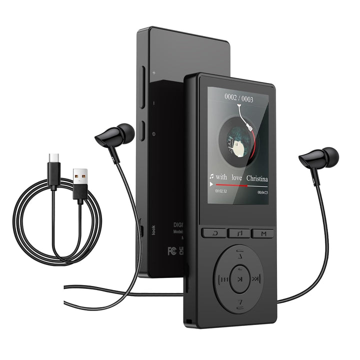64GB MP3 Player Bluetooth 5.3, MP3 Player mit Lautsprecher, Musikwiedergabe, Sprachrekorder, E-Book,