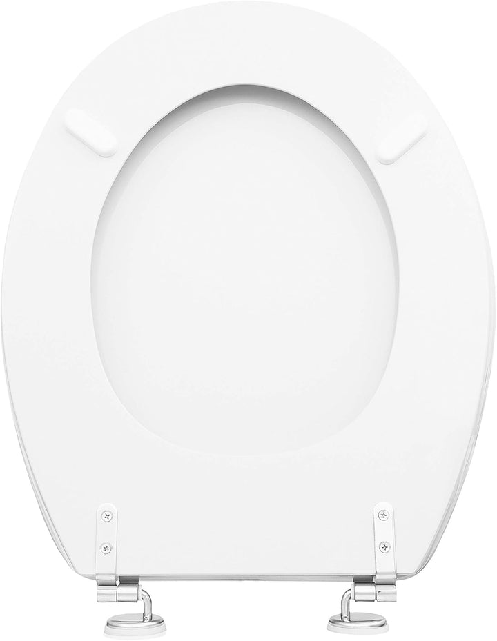 Cornat WC-Sitz "Telo" - Klassisch weisser Look - Hochwertiger Holzkern - Komfortables Sitzgefühl - S
