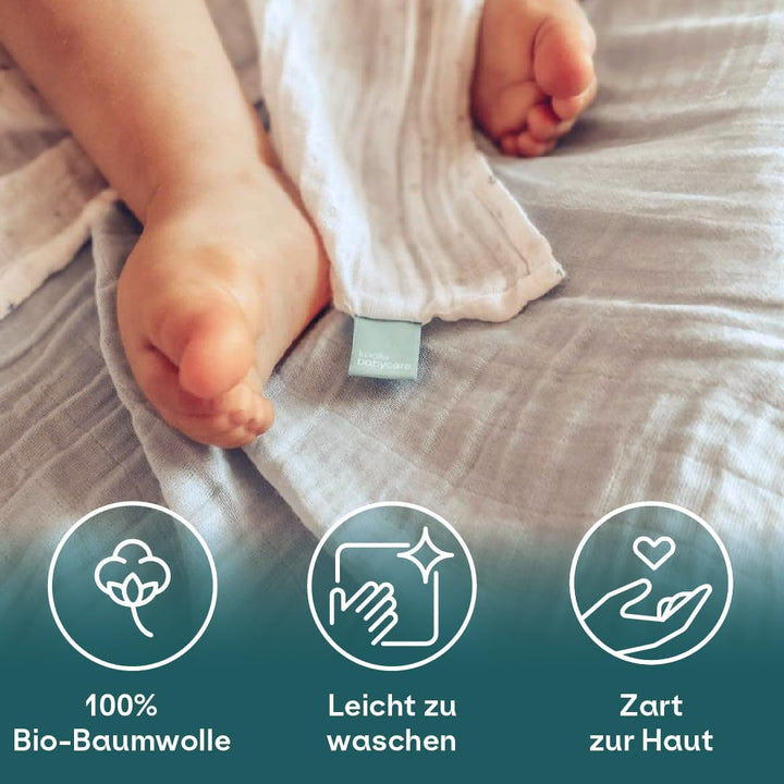 KOALA BABYCARE - Neugeborenes Musselin 80x80 cm - Packung mit 3 Stück - Neugeborenen-Baumwolldecke -