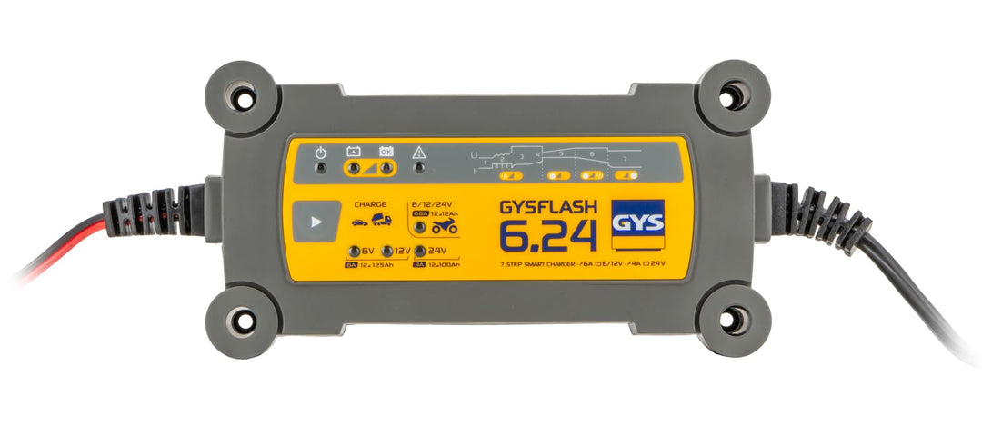 GYS GYSFLASH 6.24 029460 Automatikladegerät 6 V, 12 V, 24V 6A 6A 4A