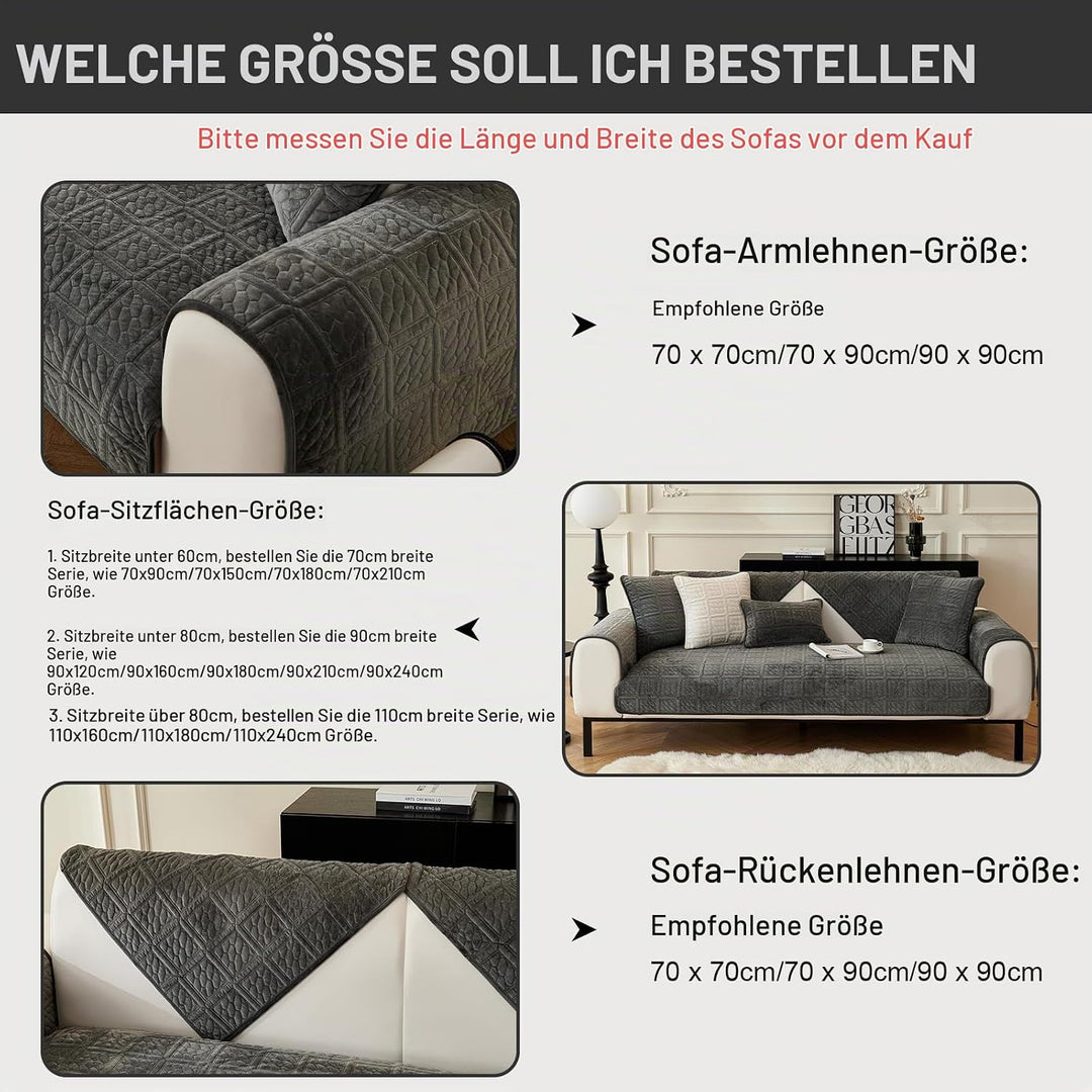 Upgrade Milchsamt Superweiche Sofa Überzug L Form U 1/2/3/4 Sitzer Couch Überzug Ecksofa, Sofabezug