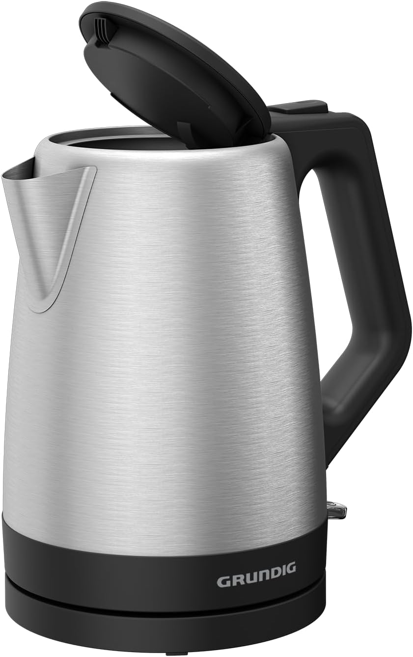 Grundig WK 4420 L Wasserkocher, 2.200 W Leistung, 1,7 l, Kabelaufwicklung, automatische Abschaltung,