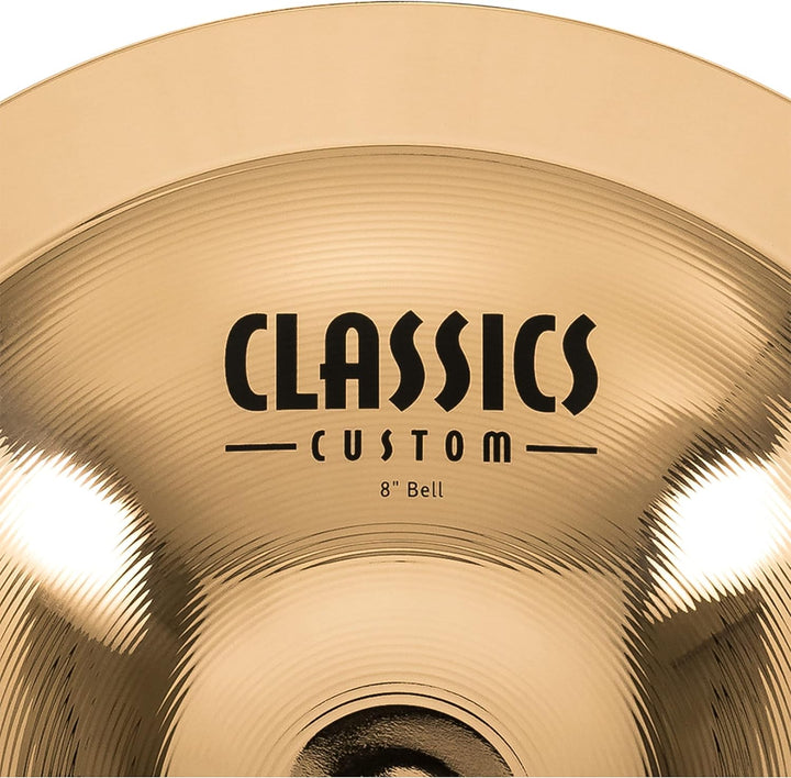 Meinl Cymbals Classics Custom Brilliant Bell 8 Zoll (Video) Schlagzeug Becken (20,32cm) B12 Bronze,