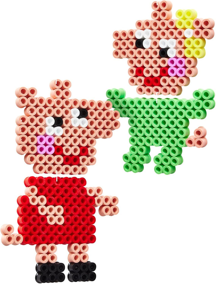 Hama Perlen 8755 Peppa Wutz & Schwester, Maxi-Box mit 900 Perlen, transparente Stiftplatte, Motivvor