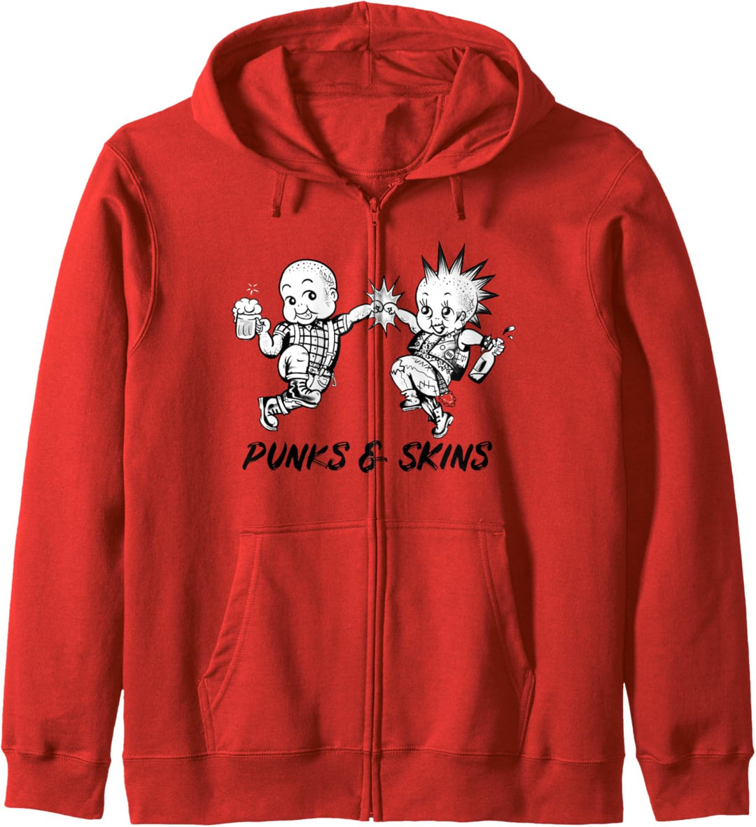 Punks and Skins United Crust Punk Clothing Trojan Skinhead Kapuzenjacke
