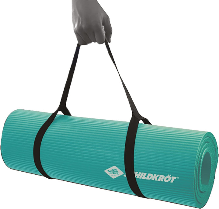 Schildkröt Fitnessmatte, 10 mm, rutschfeste Gymnastikmatte, mit Tragegurt, 183 x 61 x 1,0cm Mint, 96
