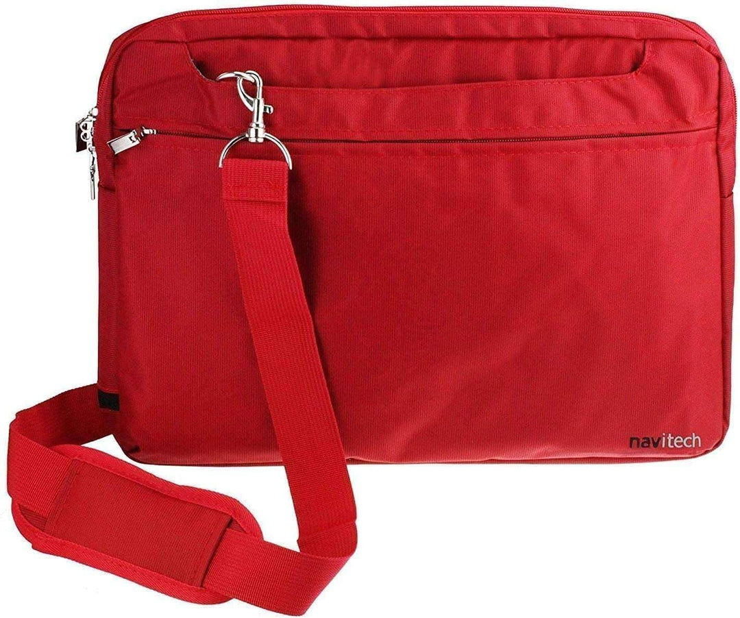 Navitech Rot Wasserfeste Tasche – Kompatibel mit dem Lenco BRP-1150BK 11.5" Portable DVD Player