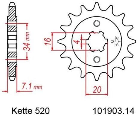 Kettensatz geeignet für Duke 125 11-13 Kette RK PC 520 H 112 offen ORANGE 14/45