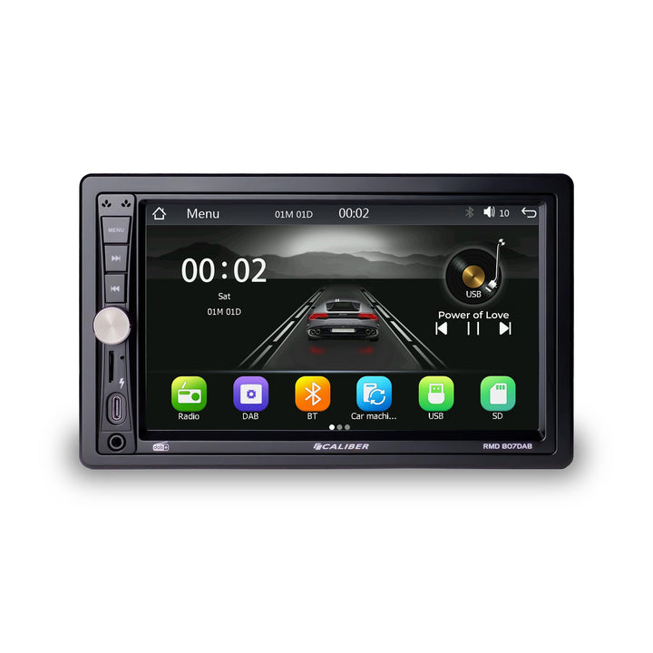 Caliber RMD807DAB 2-DIN DAB+ Autoradio mit 7-Zoll Touchscreen, Bluetooth, Mirror Link, USB-C Ladefun