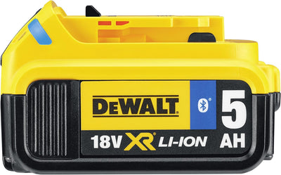 DeWalt Ersatz-Akku (18 Volt, 5,0 Ah XR-Akku mit Bluetooth-Technologie, kompatibel mit allen 18 Volt