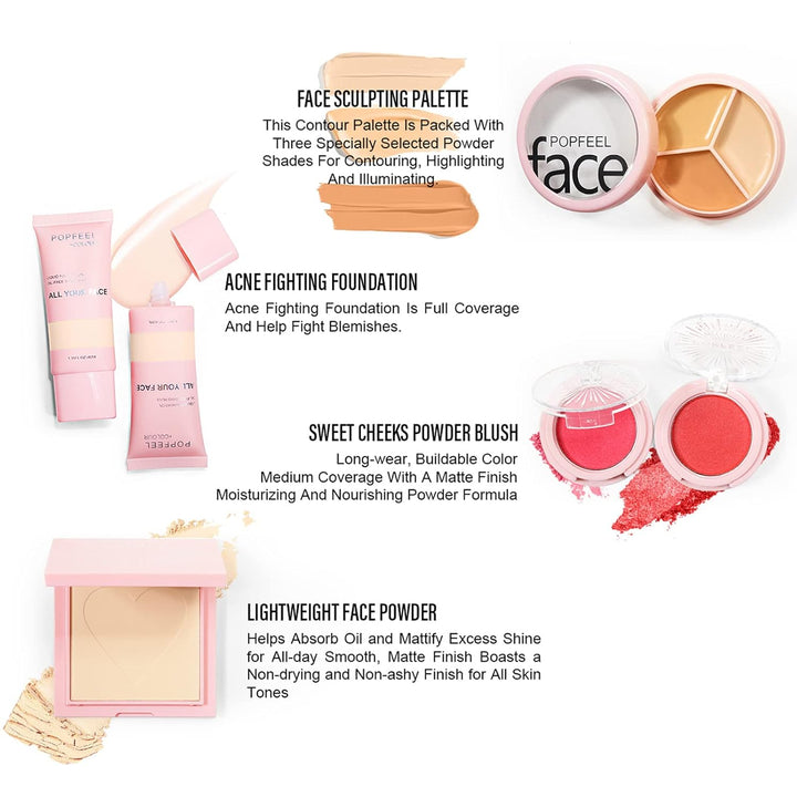 FantasyDay Multifunktions Exquisite Make-up Geschenkset Kosmetik Schmink Kit für Gesicht, Augen und