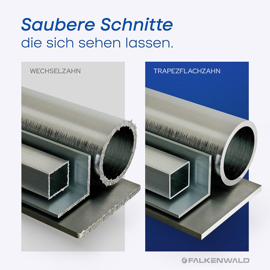 FALKENWALD ® Sägeblatt 165x20 mm ideal für Stahl - Kreissägeblatt 165x20 kompatibel mit Tauchsäge &