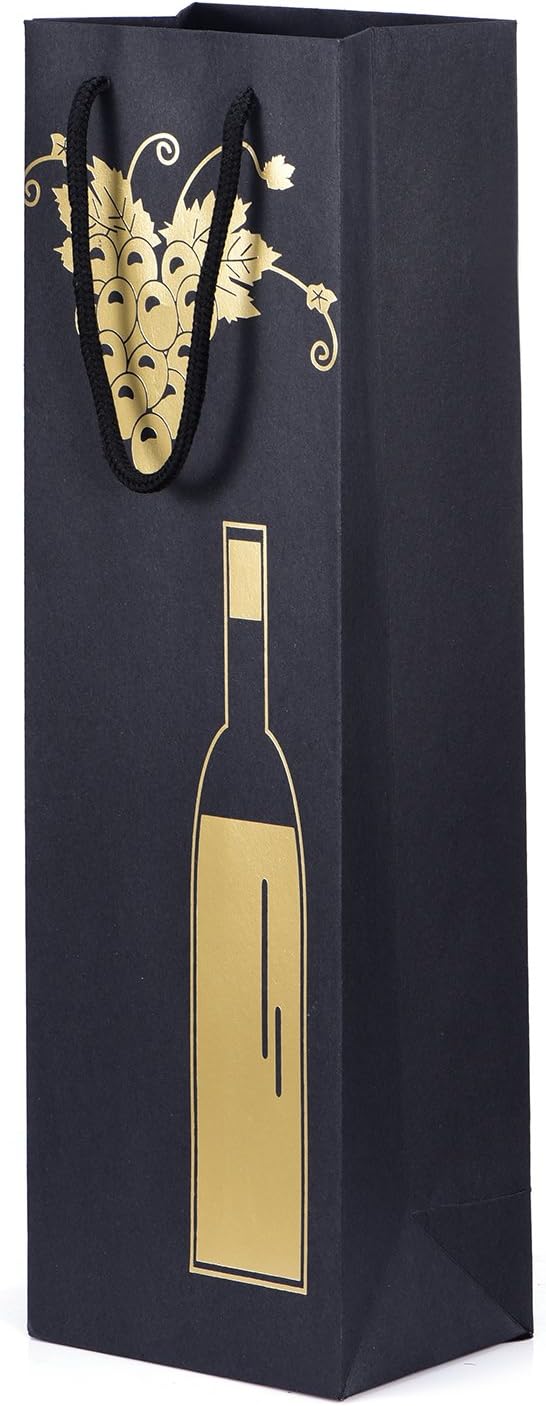 10 Flaschentüten Geschenktüten für Weingeschenke wie Wein Prosecco und Champagner Flasche und Rebe,