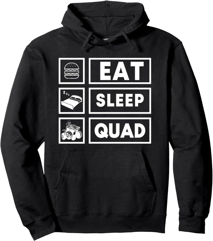 Eat Sleep Quad, Lustiger Spruch Quad-Bike, Mann Pullover Hoodie