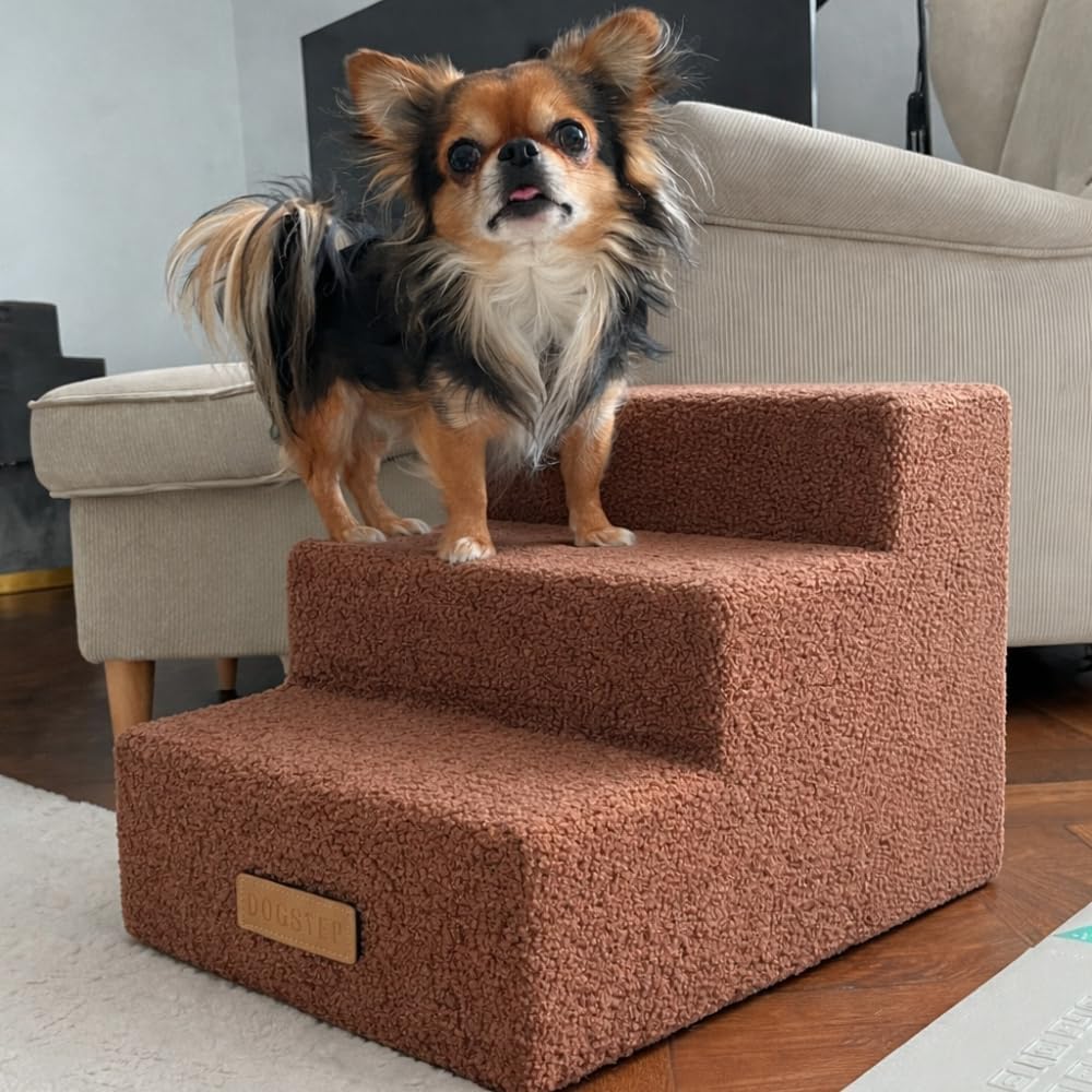 Sofatreppe für Hunde und Katzen – Hundetreppe für Bett & Sofa – 3- oder 4-stufig, rutschfest & wasch