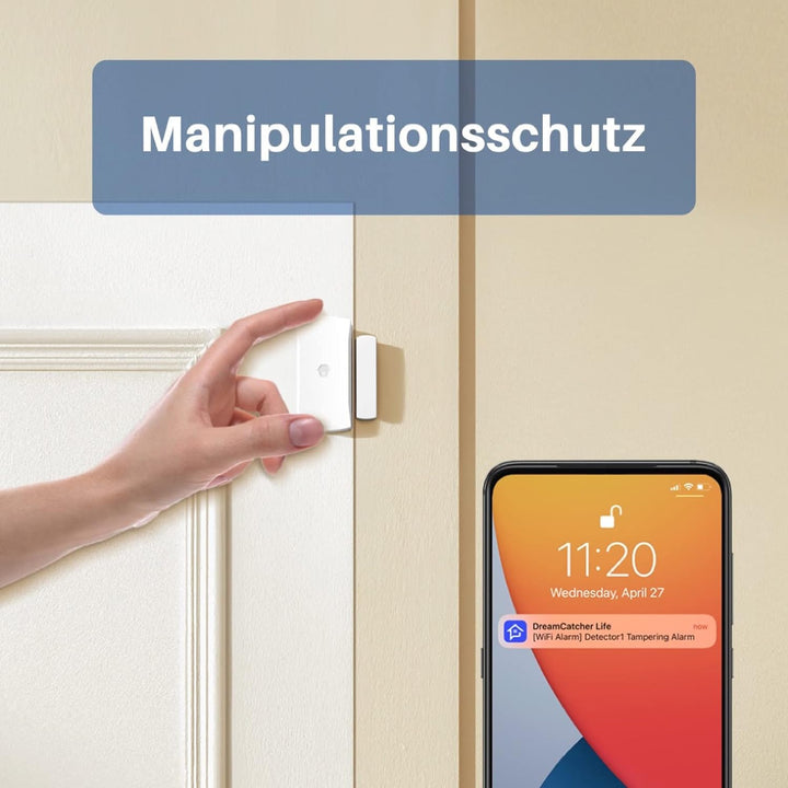 Chuango DWC-102 * 3 - Tür-/Fenstersensor, kabellos, Manipulationsschutz, 3 Stück, NUR mit Alarmanlag