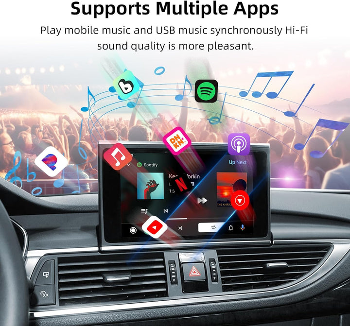 EZoneTronics Wireless CarPlay & Android Auto Retrofit Kit Decoder für Audi A6/A7 2010-2015 mit MMI 3