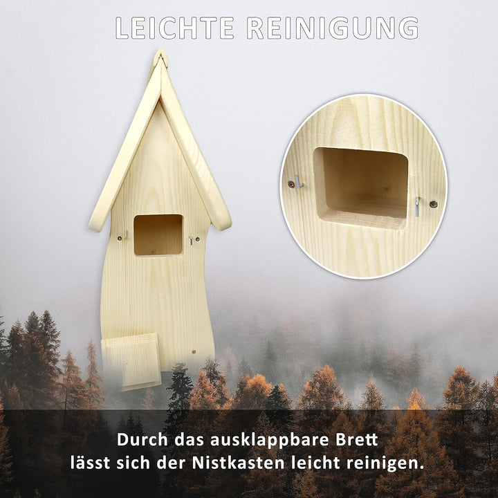 Premium Nistkasten (N1) mit Vogelfutterhaus - Nistkästen Vogelhaus Vogelhäuschen (N1)