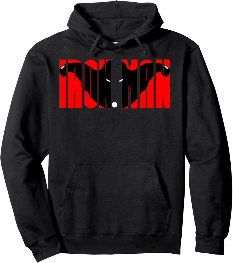 Marvel Iron Man Block Letters Silhouette Pullover Hoodie