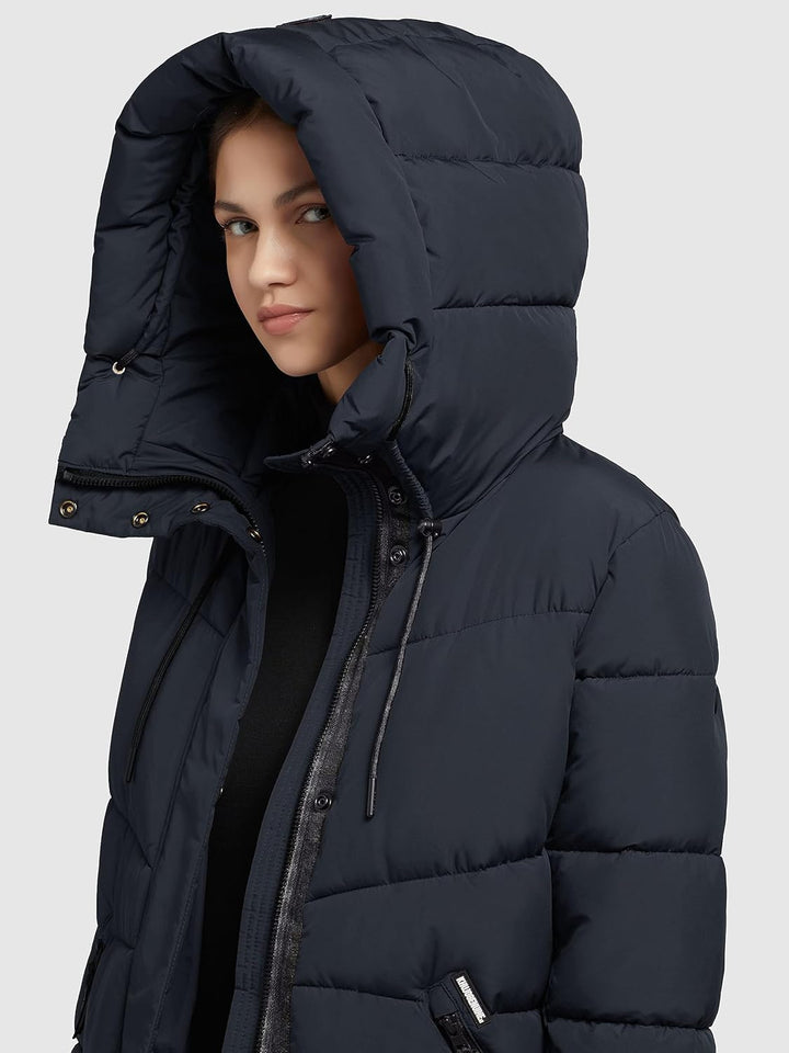 Khujo Damen Steppmantel SHIMANTA 2 L Marineblau/Dunkelblau, L Marineblau/Dunkelblau