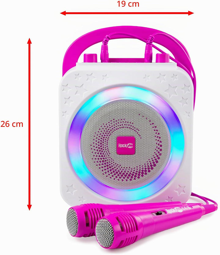 RockJam Ring Bluetooth Karaoke Machine with Two Mics