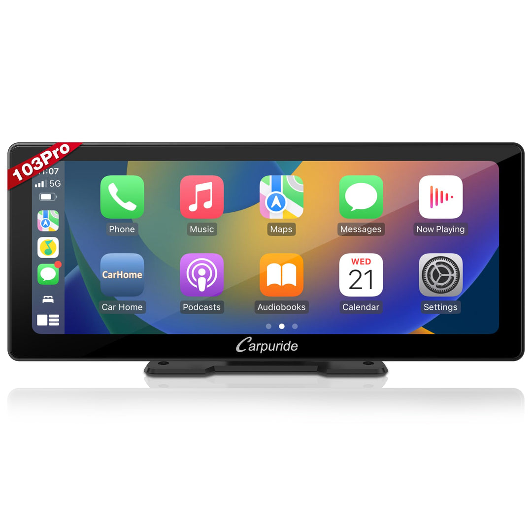 Carpuride W103 Pro Drahtloser Bluetooth Übertragung Tragbarer Apple Carplay &amp; Andorid Auto Autoradio