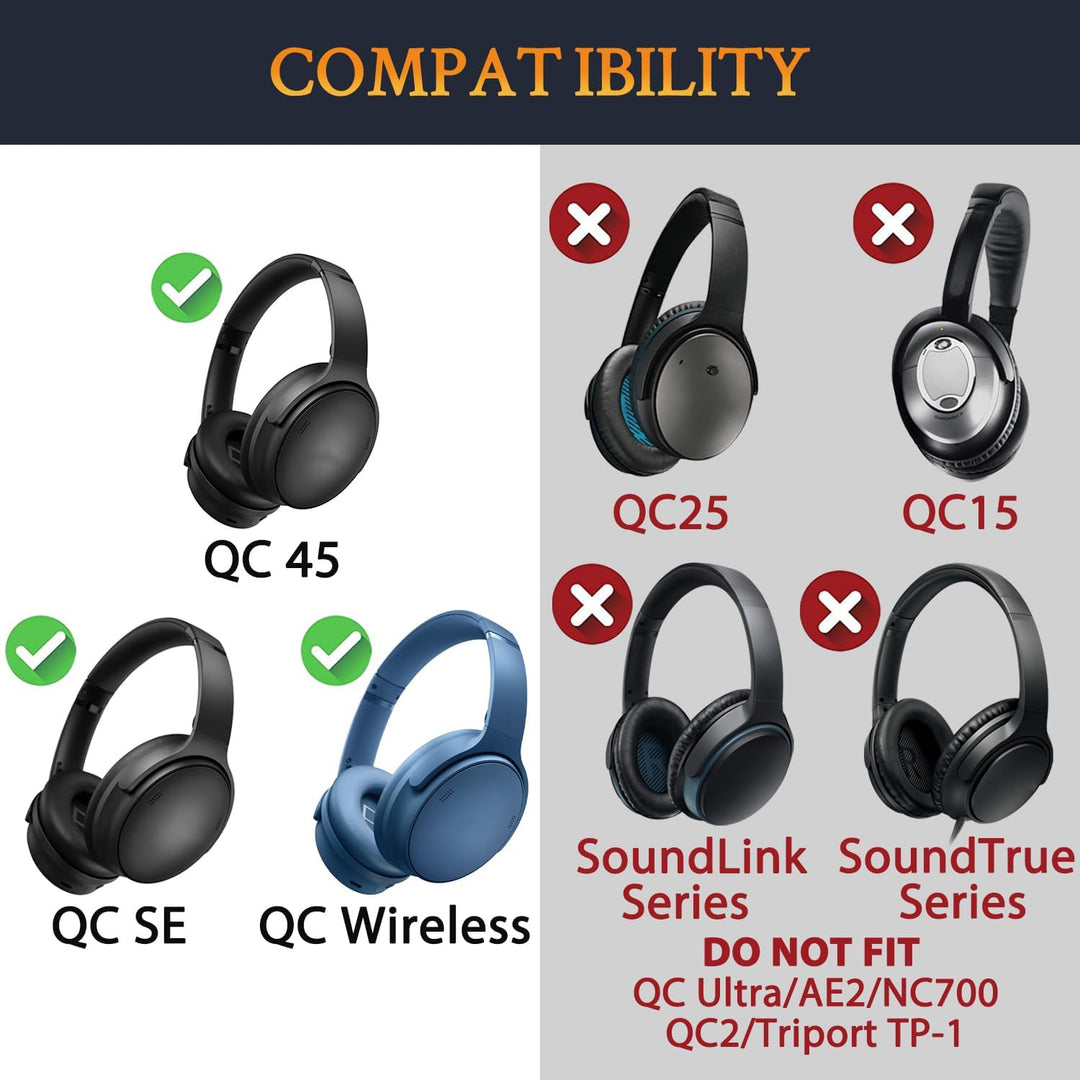 SOULWIT Ersatz Kopfband Stirnband für Bose QuietComfort 45 (QC45)/QuietComfort SE (QC SE) /New Quiet