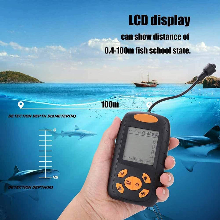 Fischfinder, Angeln Sonar Sensor Wandler Tiefe Sonar Echolot Angelfinder Alarm Fischidentifikator De