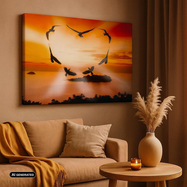 Bilder auf Leinwand Natur Landschaft Insel Meer Leinwandbild 70x50cm Wandbilder Dekoration Wohnzimme
