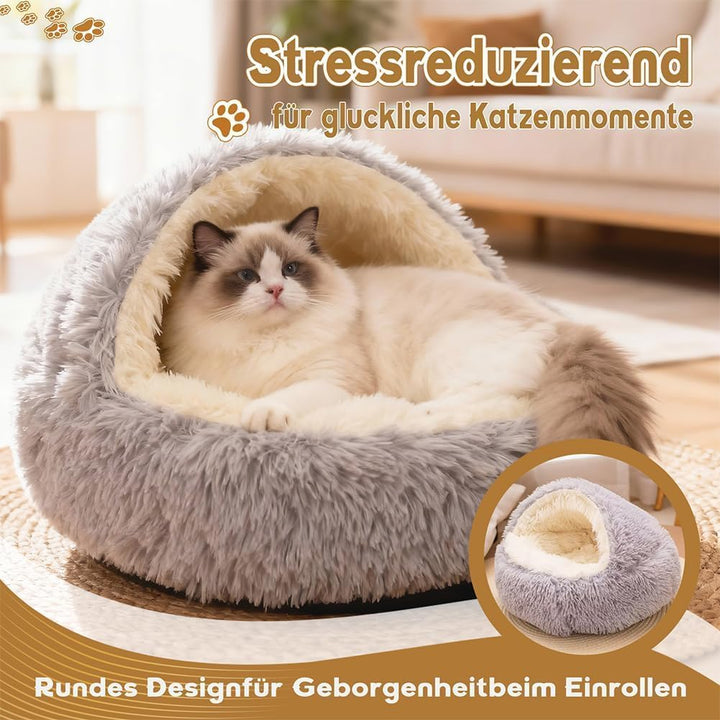JJZENKD Katzenbett Flauschig Katzendecke, 50cm Kätzchenbett für Kleine Katzenhöhle, Gemütlich Katzen