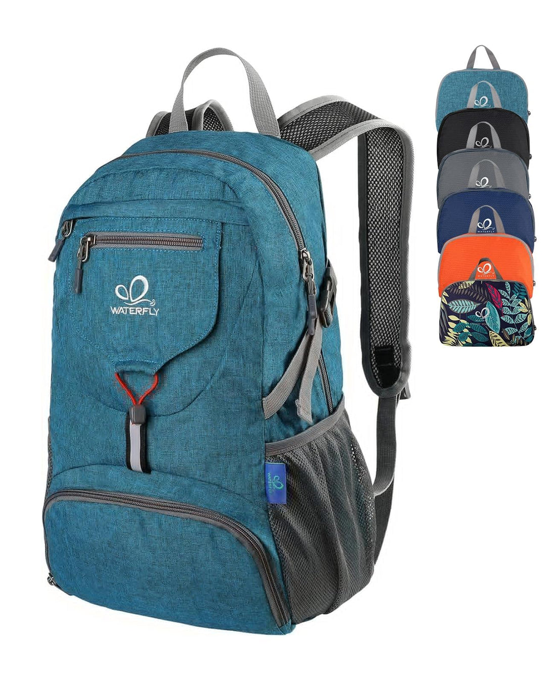 WATERFLY Ultraleicht Faltbar Klein Rucksack: 20L Leicht Packable Wanderrucksack Tagesrucksack Trekki