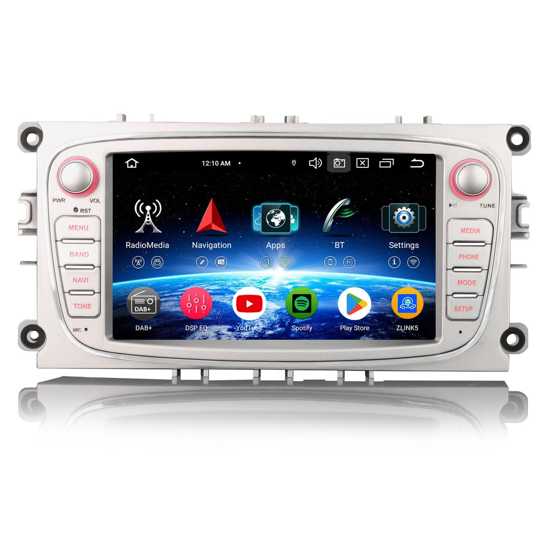 Erisin 7 Zoll 8-Kern 4GB RAM 64GB ROM Android 14 Autoradio GPS Navigation Für Ford Galaxy C-Max Focu