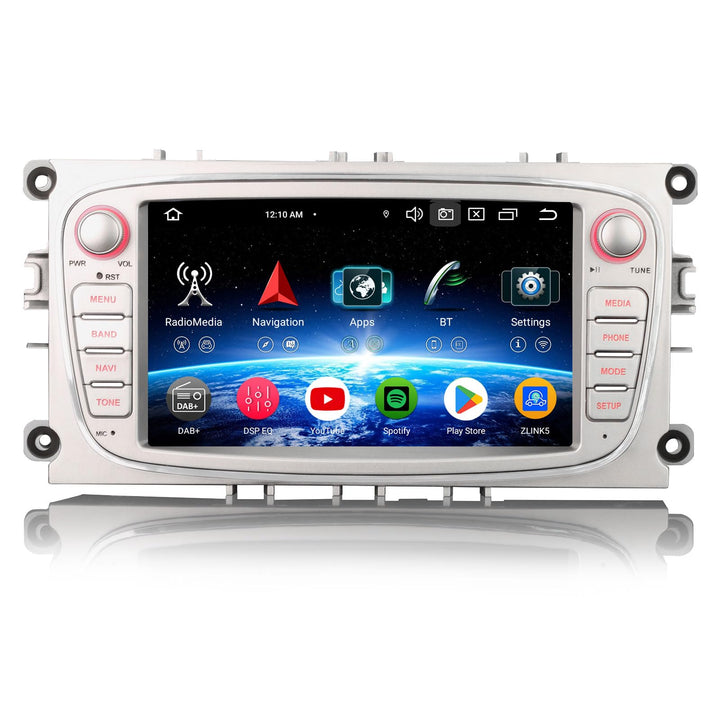 Erisin 7 Zoll 8-Kern 4GB RAM 64GB ROM Android 14 Autoradio GPS Navigation Für Ford Galaxy C-Max Focu